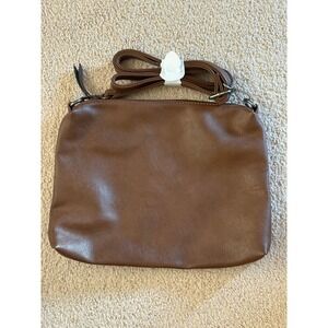NWOT! Joy Susan Womens Crossbody Bag Vegan Leather Cognac Brown Medium Boho